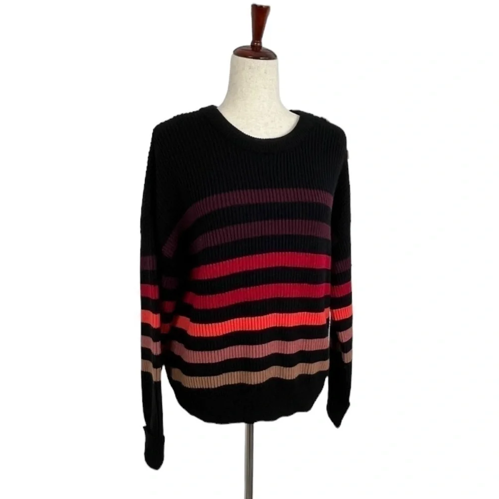 Tahari Long Sleeve Crew Neck Fall Sweater. Multi Color. Size Small P. #593 NWT - Picture 2 of 9